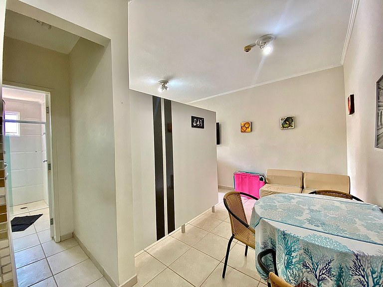 Aconchegante Studio Frente ao Mar – Praia do Tombo, Guarujá