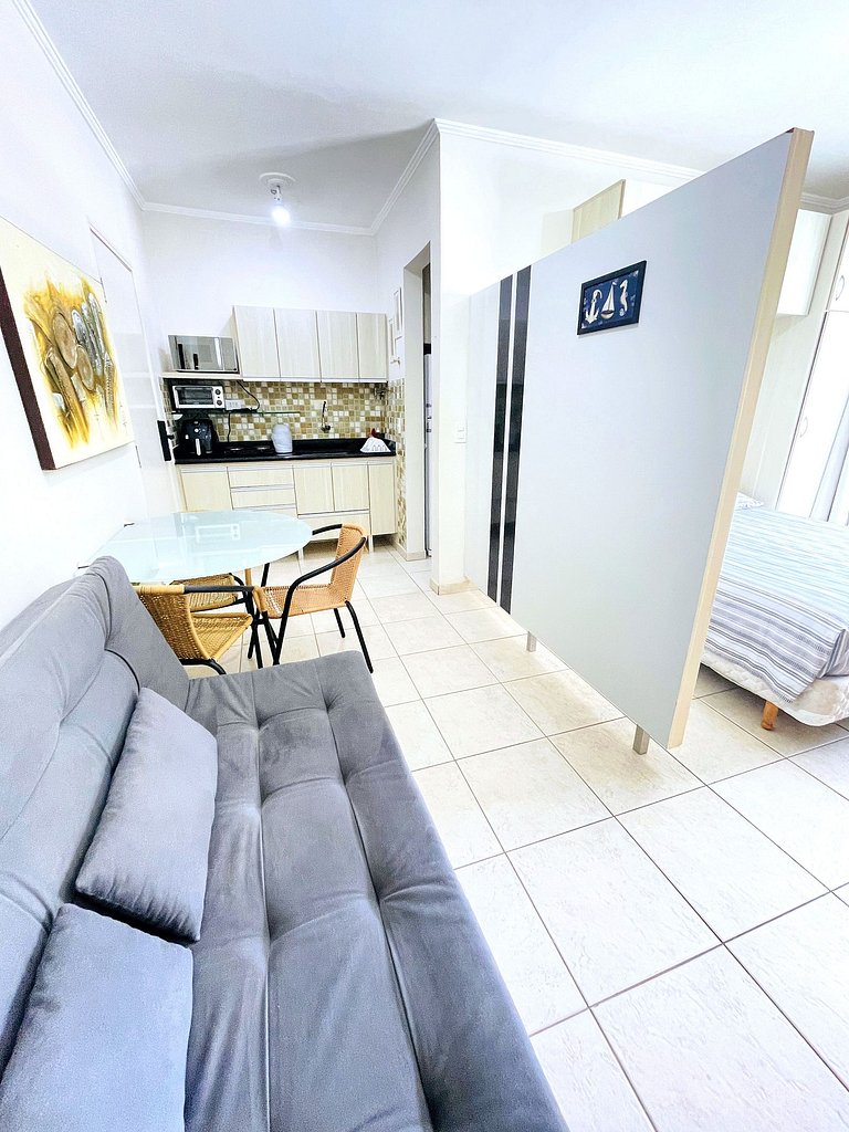 Aconchegante Studio Frente ao Mar – Praia do Tombo, Guarujá