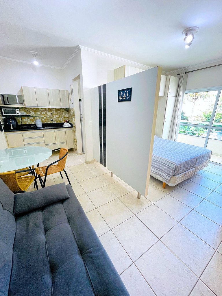 Aconchegante Studio Frente ao Mar – Praia do Tombo, Guarujá