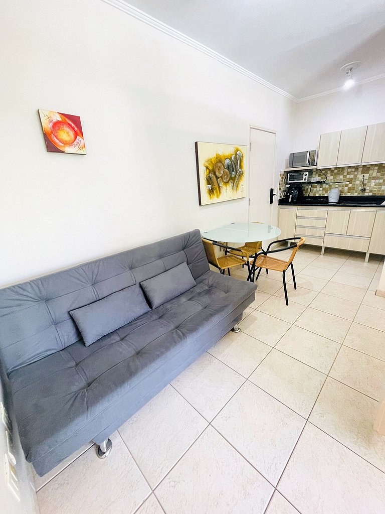 Aconchegante Studio Frente ao Mar – Praia do Tombo, Guarujá