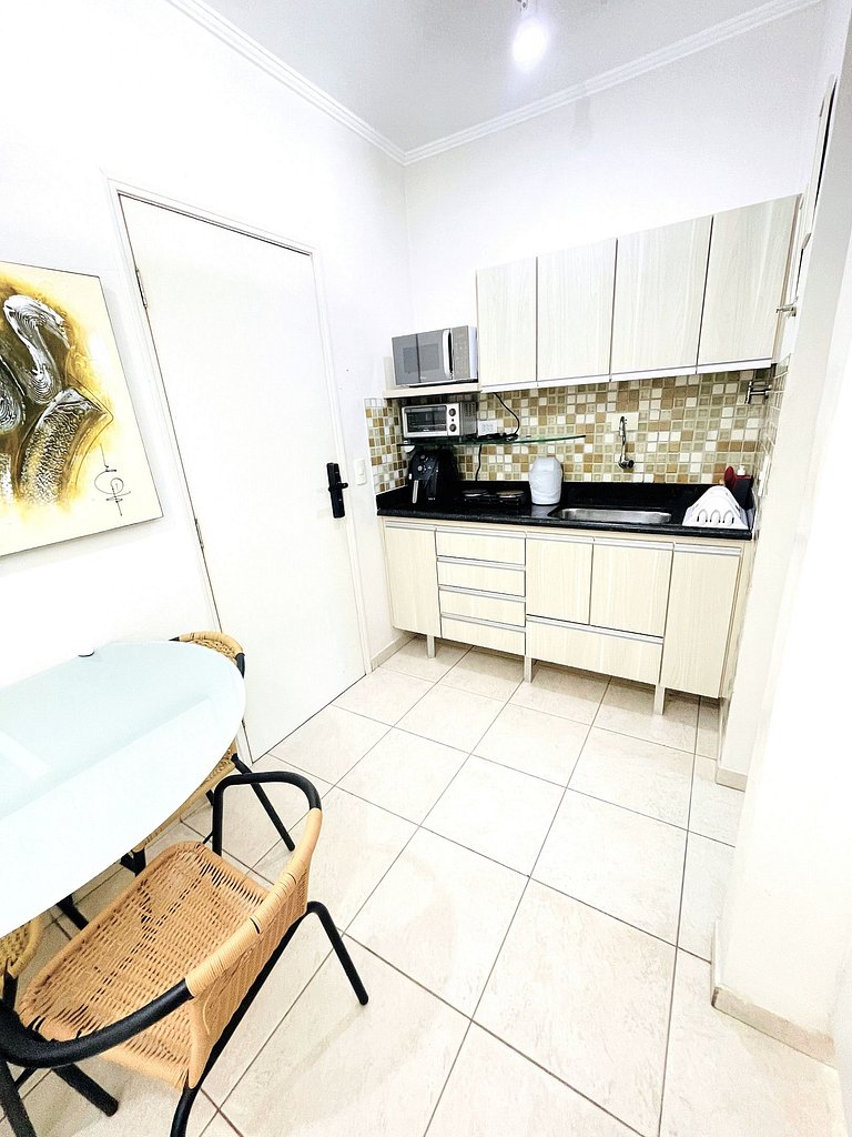 Aconchegante Studio Frente ao Mar – Praia do Tombo, Guarujá